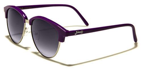 Designer Half Rim Classic Sunglasses for women PURPLE & SILVER Giselle NEW-DESIGNER-SUNGLASSES-LADIES-WOMENS-GIRLS-BIG-BLACK-VINTAGE-RETRO-LARGE-UV400-v6