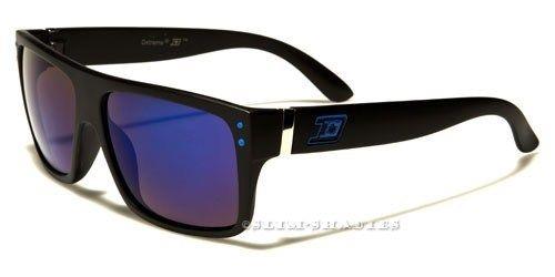 Sports Mirrored Classic Sunglasses BLACK & SILVER LOGO BLACK LENSES Dxtreme NEW-DESIGNER-SUNGLASSES-LARGE-MENS-LADIES-BLACK-BIG-LARGE-RETRO-VINTAGE-UV400-v3
