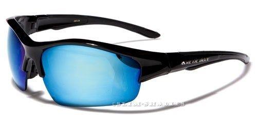 Arctic Blue Big Mirrored Sports Cycling Sunglasses GLOSS BLACK BLUE MIRROR Arctic Blue NEW-SUNGLASSES-ARCTIC-BLUE-DESIGNER-SPORTS-LARGE-BIG-WRAP-MENS-BLACK-WHITE-UV400-v0
