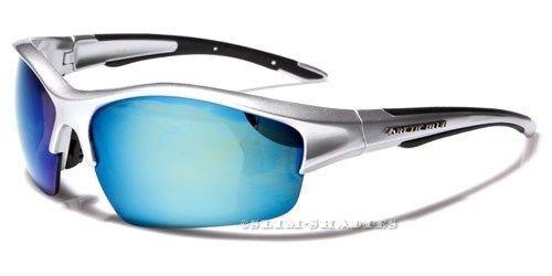 Arctic Blue Big Mirrored Sports Cycling Sunglasses UV400 Arctic Blue NEW-SUNGLASSES-ARCTIC-BLUE-DESIGNER-SPORTS-LARGE-BIG-WRAP-MENS-BLACK-WHITE-UV400-v1 SILVER BLUE MIRROR