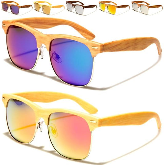 wooden Look Classic Mirrored sunglasses Unbranded P9133-WD-CM_2cfb9b5c-a08a-4dca-8dca-a88d44359dbd