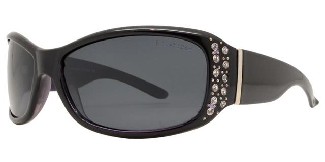 Womens Small Rhinestone Polarised Wrap Around Sunglasses Unbranded PL-7808-BXf