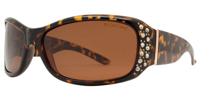 Womens Small Rhinestone Polarised Wrap Around Sunglasses Unbranded PL-7808-BXg