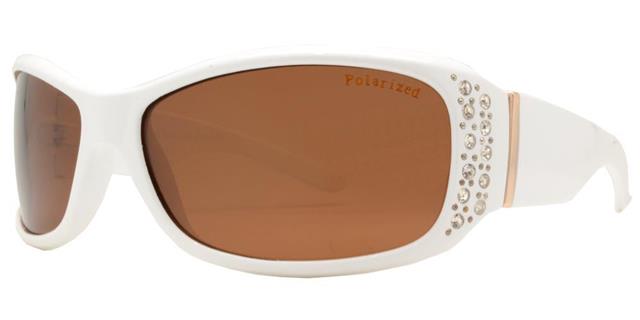 Womens Small Rhinestone Polarised Wrap Around Sunglasses Unbranded PL-7808-BXh