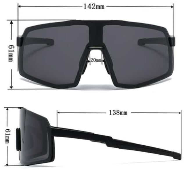 Mens Polarized Sports Shield Sunglasses Oversize Large One Piece Polarised Lens Unbranded PL5209a0