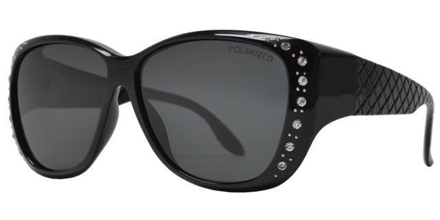 Women's Polarised Butterfly Fit Over Sunglasses Cover Over Glasses UV400 Gloss Black Smoke Lens Unbranded PL7833BXa