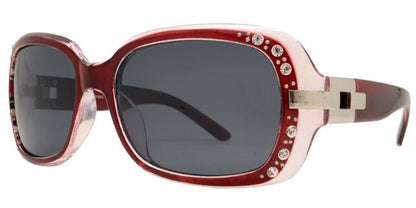 Womens Rhinestone Polarised Sunglasses Small Wrap Around Black Shades for Ladies Unbranded PL_7585_BX_-_5