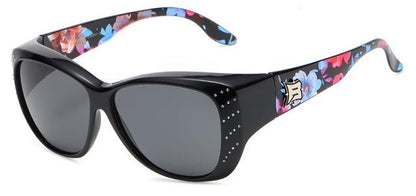 Women's Polarised Butterfly Fit Over Sunglasses Cover Over Glasses Diamante Black & Flowers Smoke Lens Barricade PZ-BAR617_1_1800x1800-_1