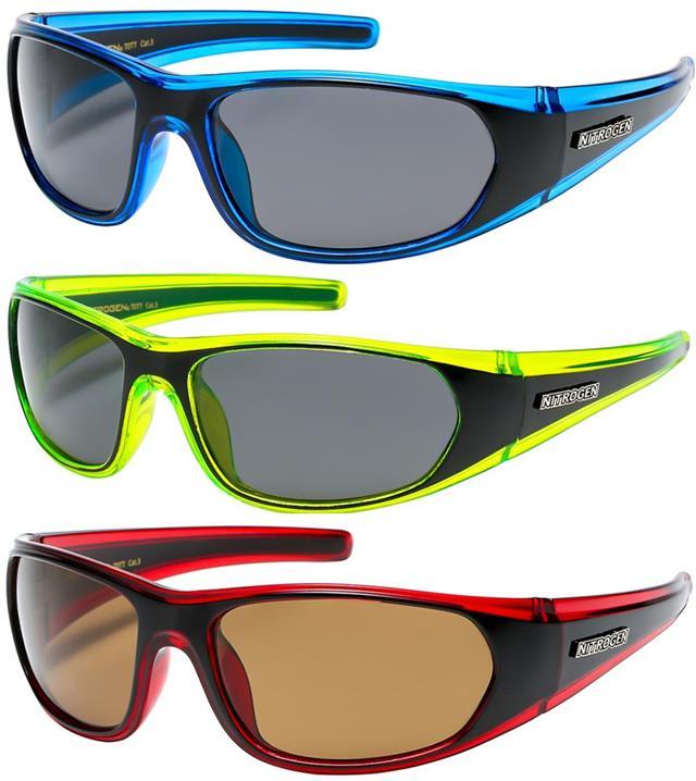 Nitrogen Polarised Sports Fishing Sunglasses Great For Driving Black/White/Smoke Lens