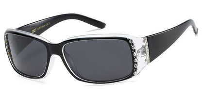 Women's Polarized Rhinestone Sunglasses Elegant Black Wrap Around UV400 Black Clear Smoke Lens Unbranded PZ-RS1808_6_1800x1800_b95b4238-031f-4667-8945-9e5ccc6fe475