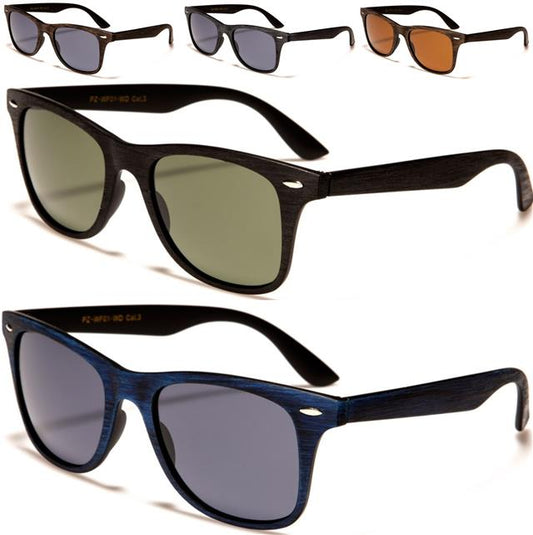 Wooden Look Polarised Retro 80's Classic Sunglasses Unbranded PZ-WF01-WD