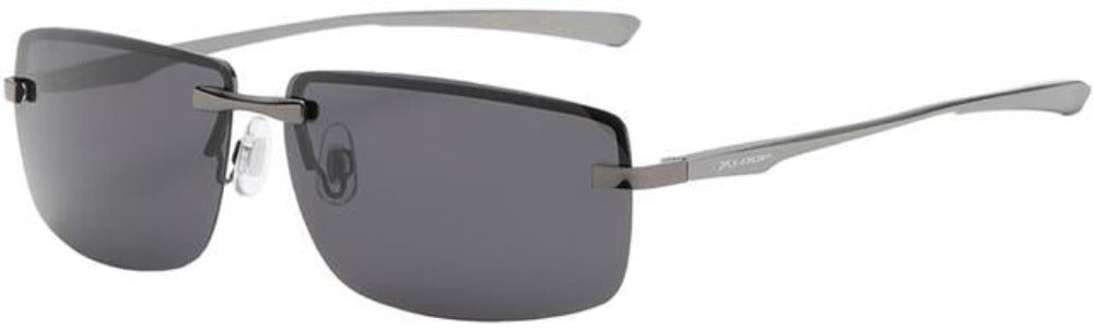 X-Loop Metal Polarised Rimless Driving Fishing sunglasses Gunmetal Smoke lens X-Loop PZ-XL35005-1