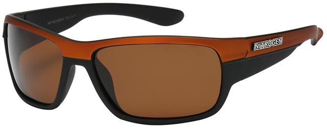 Polarized Big Wrap Around Nitrogen Driving Sunglasses Black Brown Brown Lens Nitrogen PZNT7055c