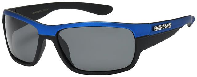 Polarized Big Wrap Around Nitrogen Driving Sunglasses Nitrogen PZNT7055d Black Blue Smoke Lens