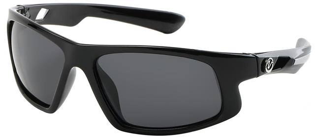 Nitrogen Polarised Big Sports Fishing Sunglasses Great for Driving Black Silver Smoke Lens Nitrogen PZNT70575