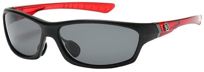 Polarized Big Wrap Around Nitrogen Golf Sunglasses Black Red Smoke Lens Nitrogen PZNT7060b