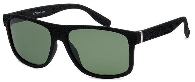 Designer Polarized Classic Sunglasses for men Matt Black Smoke Green Lens Unbranded PZWF402