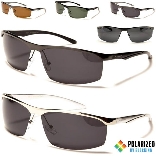 X-Loop Metal Semi-Rimless Polarised Driving Sports Sunglasses X-Loop PZXL35006