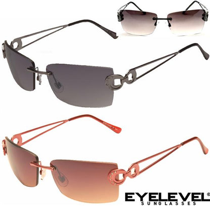 Women's Eyelevel Metal Rimless Sunglasses Eyelevel STEPHANIEa