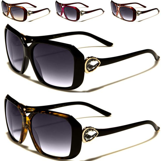 Womens VG Shield Sunglasses With teardrop diamante temple VG VG29011