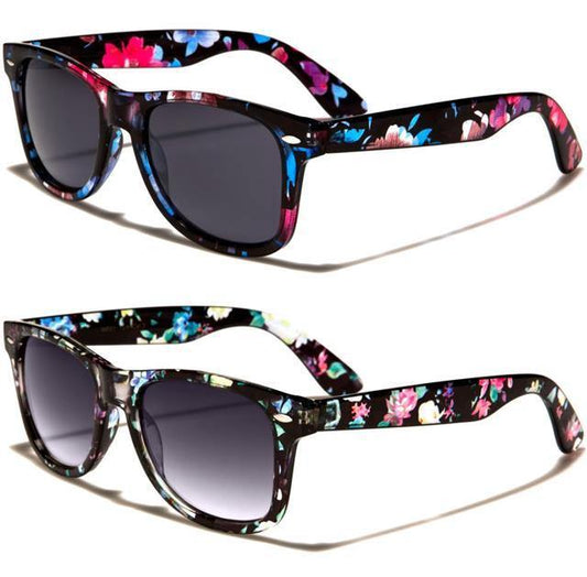 Floral Flower Print Classic Sunglasses for women Retro Optix WF01-FLW