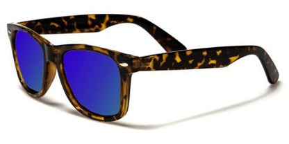 Designer Polarized Unisex Retro Classic Square Sunglasses TORTOISE BROWN BLUE MIRROR LENS Unbranded WF01PZQ