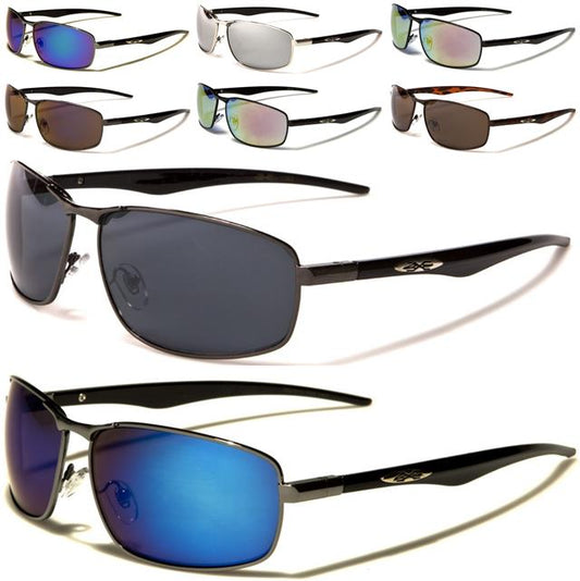 Xloop Mens Metal Frame Pilot Sports Sunglasses x-loop XL472MIX