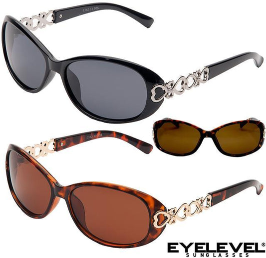 Women's Polarised Diamante Wrap Around Butterfly Large Sunglasses UV400 Eyelevel ZOEa