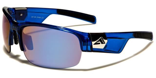 Arctic Blue Mirror Sports Sunglasses For Men Blue Blue Mirror Lens Arctic Blue ab-26c