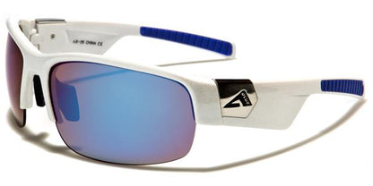 Arctic Blue Mirror Sports Sunglasses For Men White Blue Mirror Lens Arctic Blue ab-26e