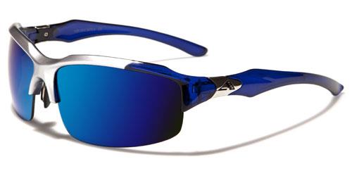 Arctic Blue Mirrored Sports Running Cycling Sunglasses Arctic Blue ab10mixb SILVER & BLUE