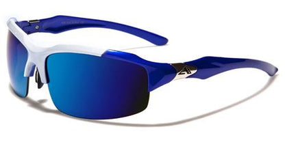 Arctic Blue Mirrored Sports Running Cycling Sunglasses Arctic Blue ab10mixc WHITE & BLUE