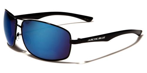 Large Men's Arctic Blue Mirror Pilot Sunglasses BLACK BLUE MIRROR Arctic Blue ab12mixa