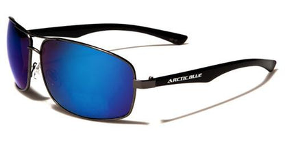 Large Men's Arctic Blue Mirror Pilot Sunglasses BLACK & GUNMETAL BLUE MIRROR Arctic Blue ab12mixc