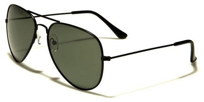 Retro Polarized Pilot Sunglasses for Men and Women BLACK/GREEN SMOKE LENS Air Force af101-pzc