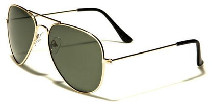 Retro Polarized Pilot Sunglasses for Men and Women GOLD/GREEN SMOKE LENS Air Force af101-pzd