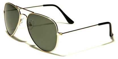 Retro Polarized Pilot Sunglasses for Men and Women GOLD GREEN SMOKE LENS Air Force af101-pzd