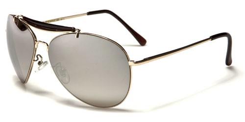 Unisex Pilot Mirrored Sunglasses Gold Brown Silver Mirror Lens Air Force av27mixd