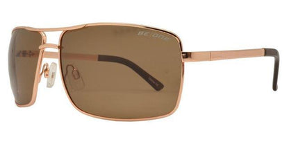 Men's Polarised Rectangle Pilot Fishing Sunglasses Driving Fishing UV400 Gold/Brown/Brown Lens BeOne b1pl-2848c