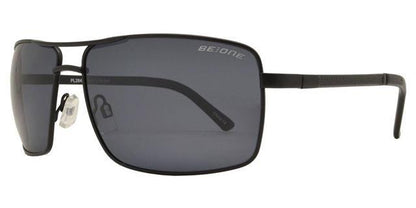 Men's Polarised Rectangle Pilot Fishing Sunglasses Driving Fishing UV400 Black/Black/Smoke Lens BeOne b1pl-2848e