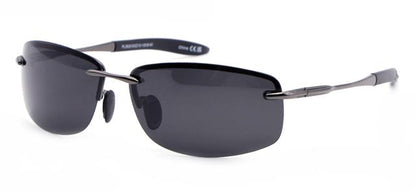 Mens Semi-Rimless Polarized Sports Sunglasses BeOne b1pl-3625g