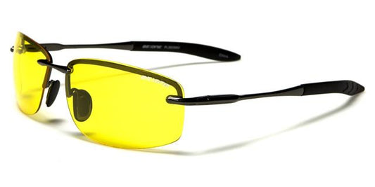 Anti-Glare Polarized Night Driving Sunglasses Rimless Unisex Sports Night Vision glasses BeOne b1pl-3625nva