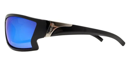 Small Black Polarized Wrap Sunglasses for Men BeOne b1pl-LEON-1_SIDE