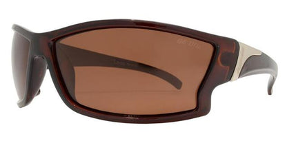 Small Black Polarized Wrap Sunglasses for Men Brown Brown Lens BeOne b1pl-LEON-5