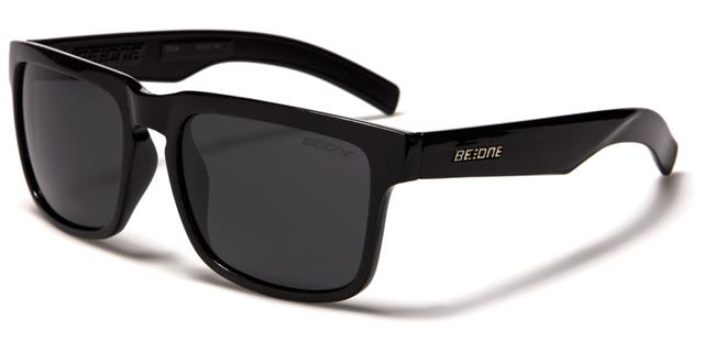 Designer Classic Polarized Sunglasses for men and Women Gloss Black Smoke Lens BeOne b1pl-chrisa_d681239a-1fbb-4d26-b6ad-7ce456623e05