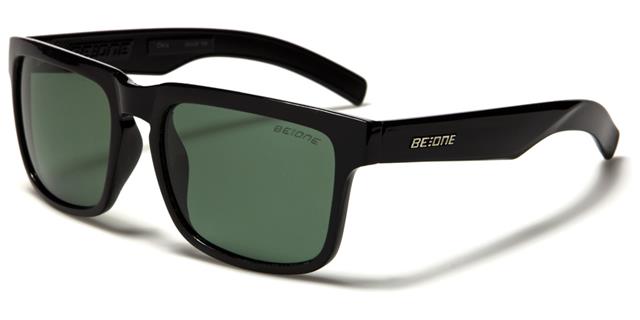 Designer Classic Polarized Sunglasses for men and Women Gloss Black Smoke Green Lens BeOne b1pl-chrisc_4a55b34d-cfd8-45b0-8e9d-eeef3728f12f