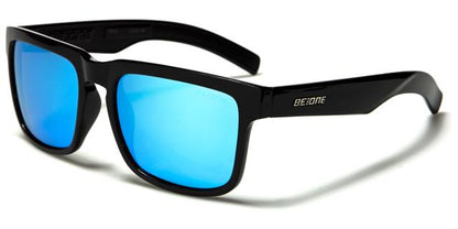 Designer Classic Polarized Sunglasses for men and Women Gloss Black Blue Mirror Lens BeOne b1pl-chrisf_c7787470-bade-4cb3-85bd-0ca7d6e8b9c3