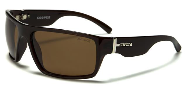Polarised Driving Mirrored Sunglasses Unisex Brown/Brown Lens BeOne b1pl-cooperd