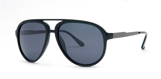 BeOne Retro Polarized Pilot Sunglasses for Men Gloss Black/Gunmetal/Smoke Lens BeOne b1pl-escape-n_cac123a4-a720-459f-a282-529aa1ba6bd5