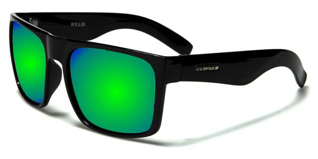 Oversized Be:One Retro Polarised Classic Sunglasses for Men BLACK & GREEN MIRROR LENS BeOne b1pl-helmd_h_cf59cc3d-05c2-4680-a4d9-b3d2f422d3b6